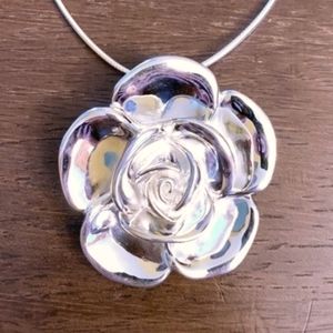 Stunning 925 Israel Flower Necklace
